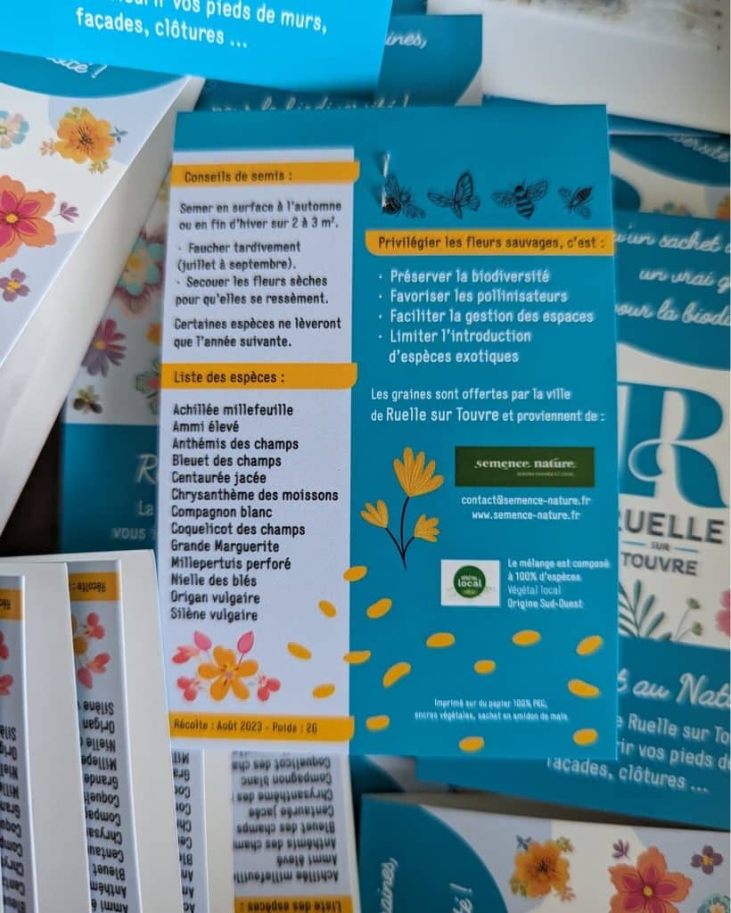 Réalisation d'un packaging de sachet de graines pour une campagne municipale